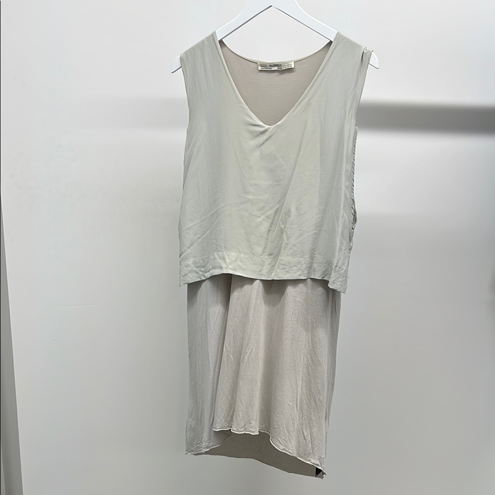 All Saints Light Gray High Low Dress
